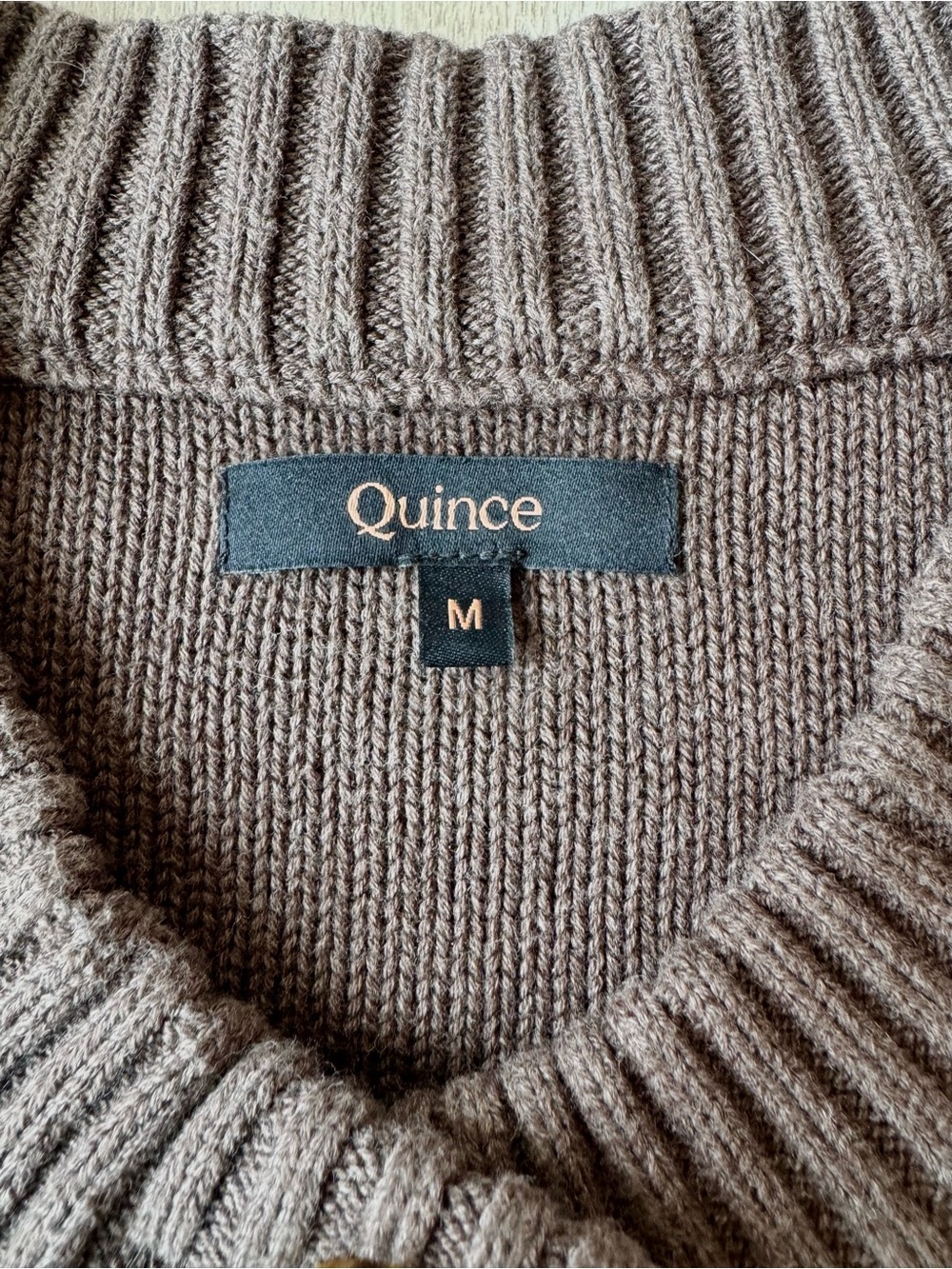 Quince Organic Cotton Cropped Cardigan Women’s M Brown Button Front - Picture 8 of 14